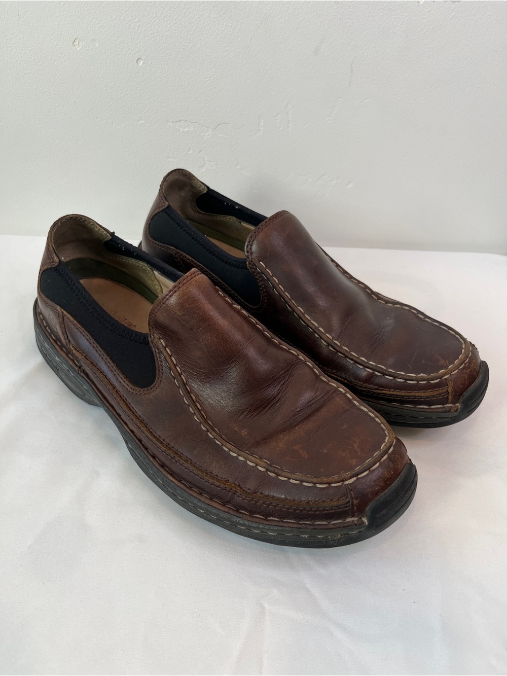 Timberland Smart Comfort Brown Leather Slip On Loafers Mens Size 10.5M 79072
